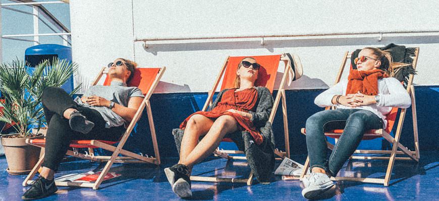 Sol på dæk om bord på Stena Line