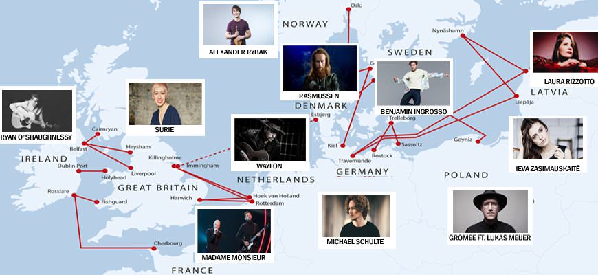 Stena Line Route Map